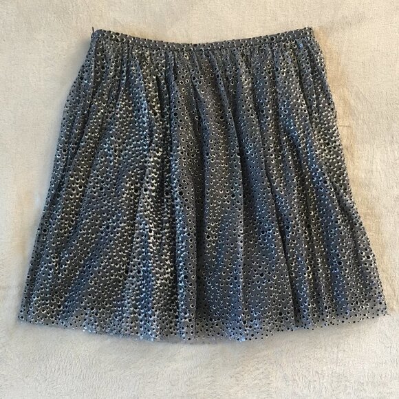 NWT RED Valentino sparkly tulle skirt party eu 44 / us M 8 gray - Picture 2 of 13